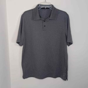 Champion Men Shirt Size L Collar Gray Short Sleeve Basic Button Up Duo Dry
